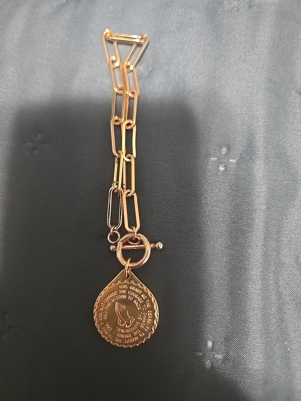 NEW Allison Avery Lord’s Prayer Medallion Necklace – Gold